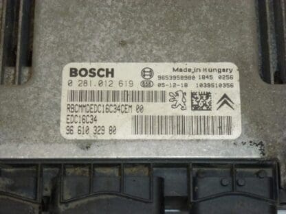 Centralina Bosch EDC16C34 1.6 HDI 0281012619 9661023980