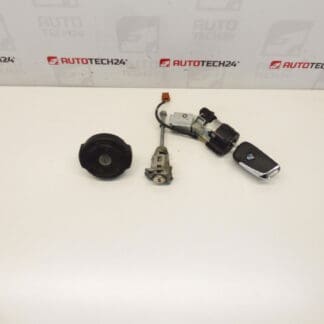 Set di serrature e 1 chiave Citroën Peugeot 4162KF 1609233980 1606423680