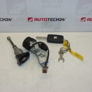 Scatola interruttori, serratura e una chiave Citroën Peugeot 4162SP