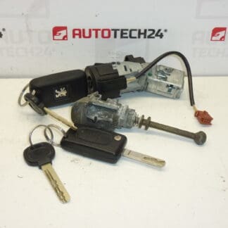 Scatola interruttori, serratura e due chiavi Citroën Peugeot 4162EQ