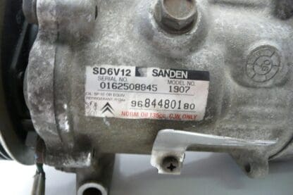 Compressore aria condizionata Sanden SD6V12 1907 Citroën Peugeot 9684480180 6453XP - immagine 2